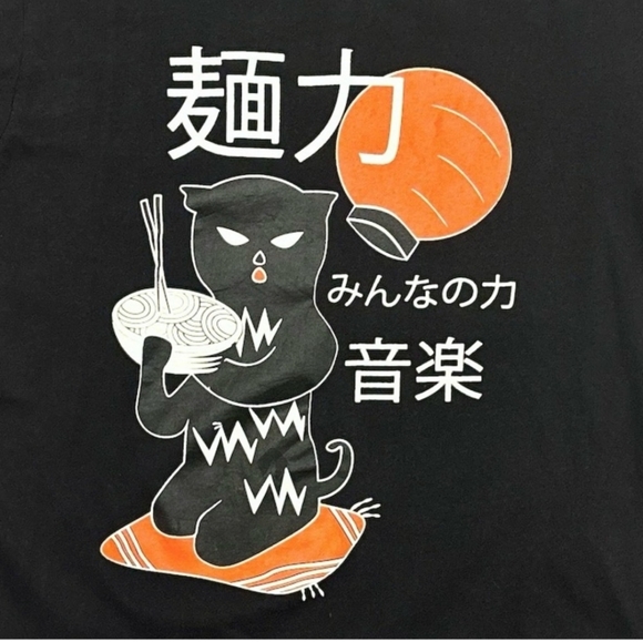 SOUL STAR Ramen Kitty Graphic Short Sleeve Shirt - Picture 6 of 6